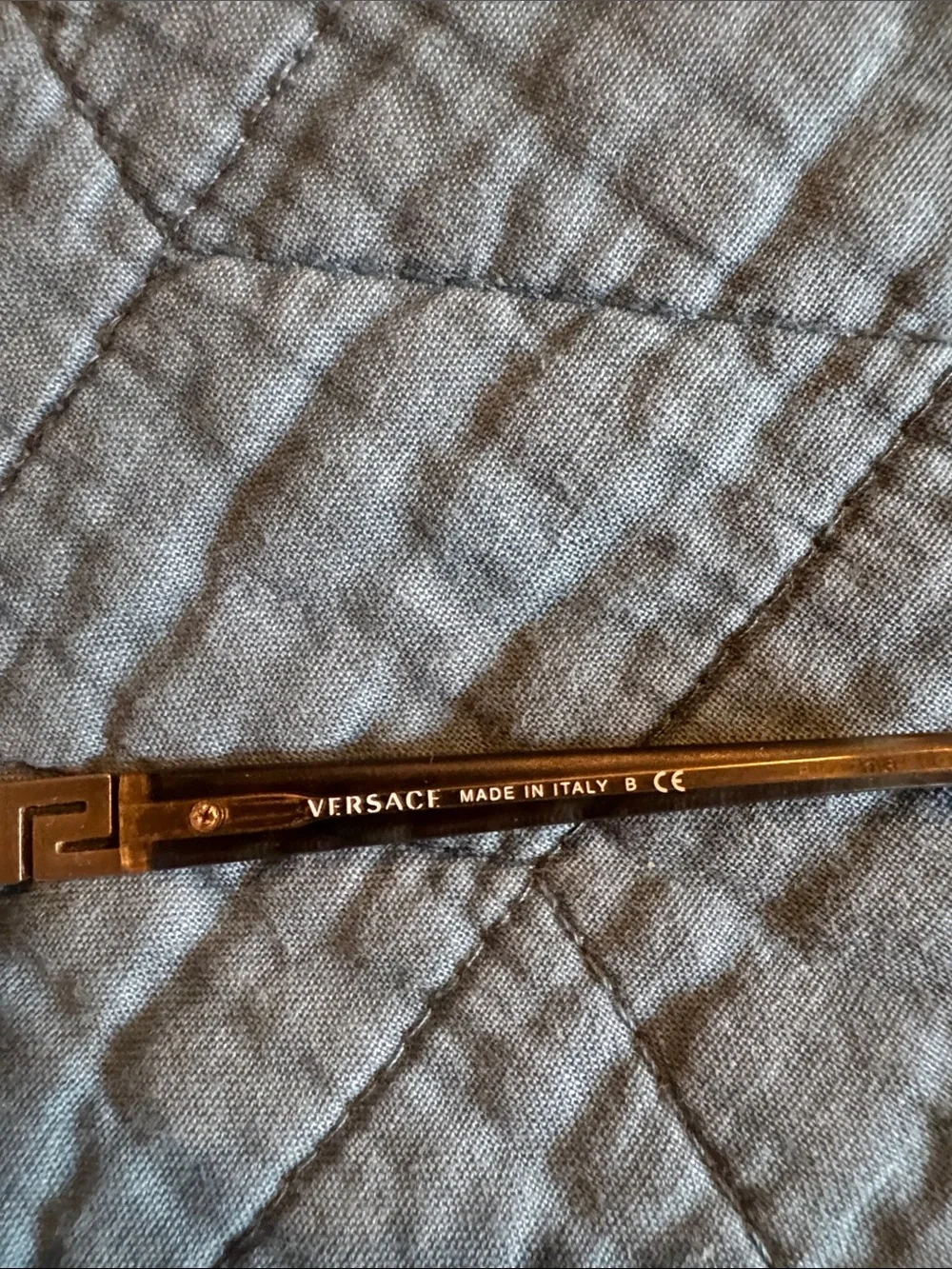 Versace Tortoiseshell Cat Eye Glasses with Greek Key Detail